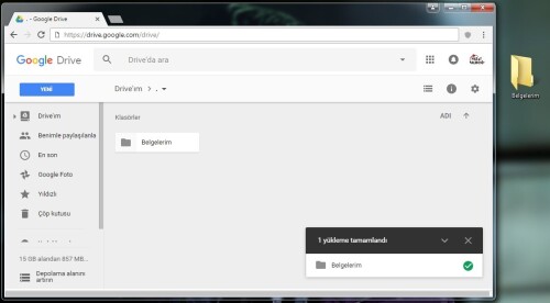 gmail drive dosya yükleme