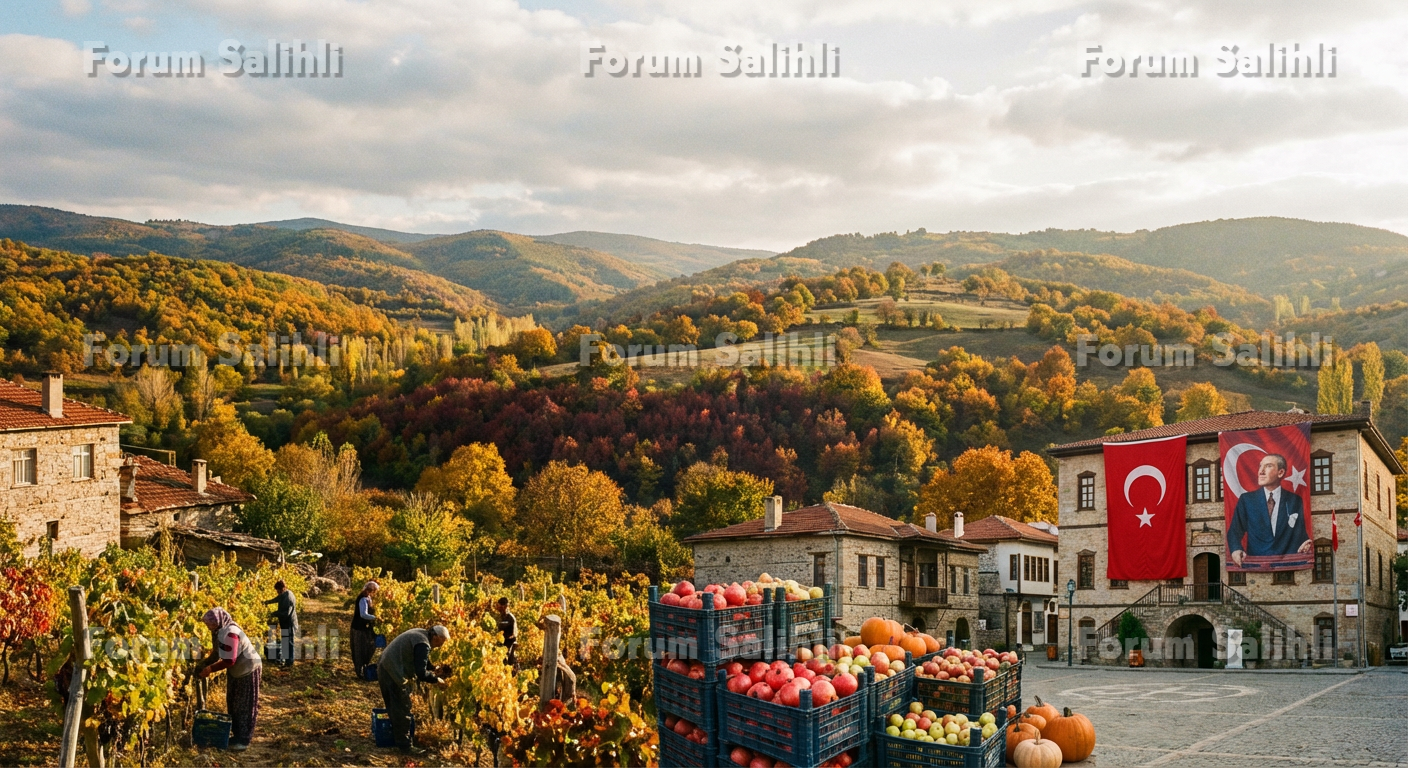 Sonbahar yaprakları ve Ekim ayı manzarası