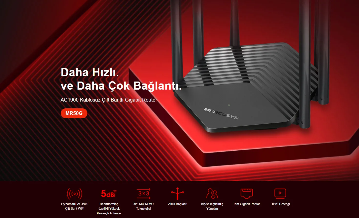 Mercusys MR50G AC1900 Dual Band Wi-Fi Router