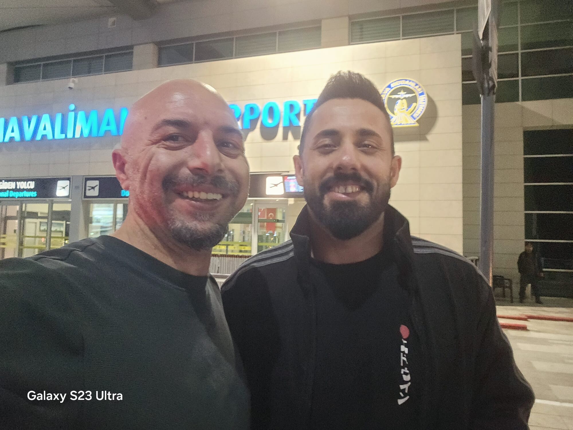 Happy tourists arriving at hotel