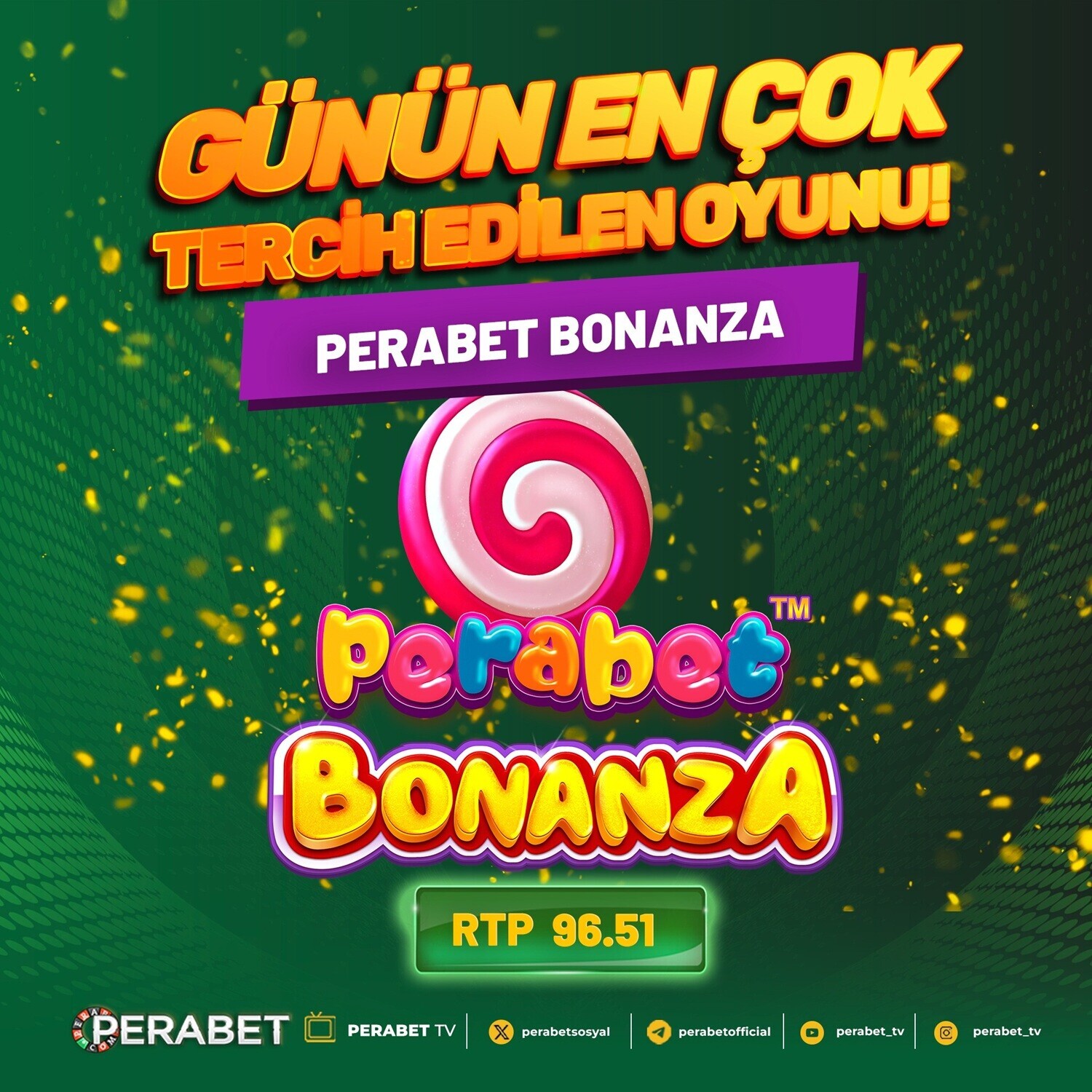 Perabet siyah zemin ve turuncu vurgulu tanıtım görseli