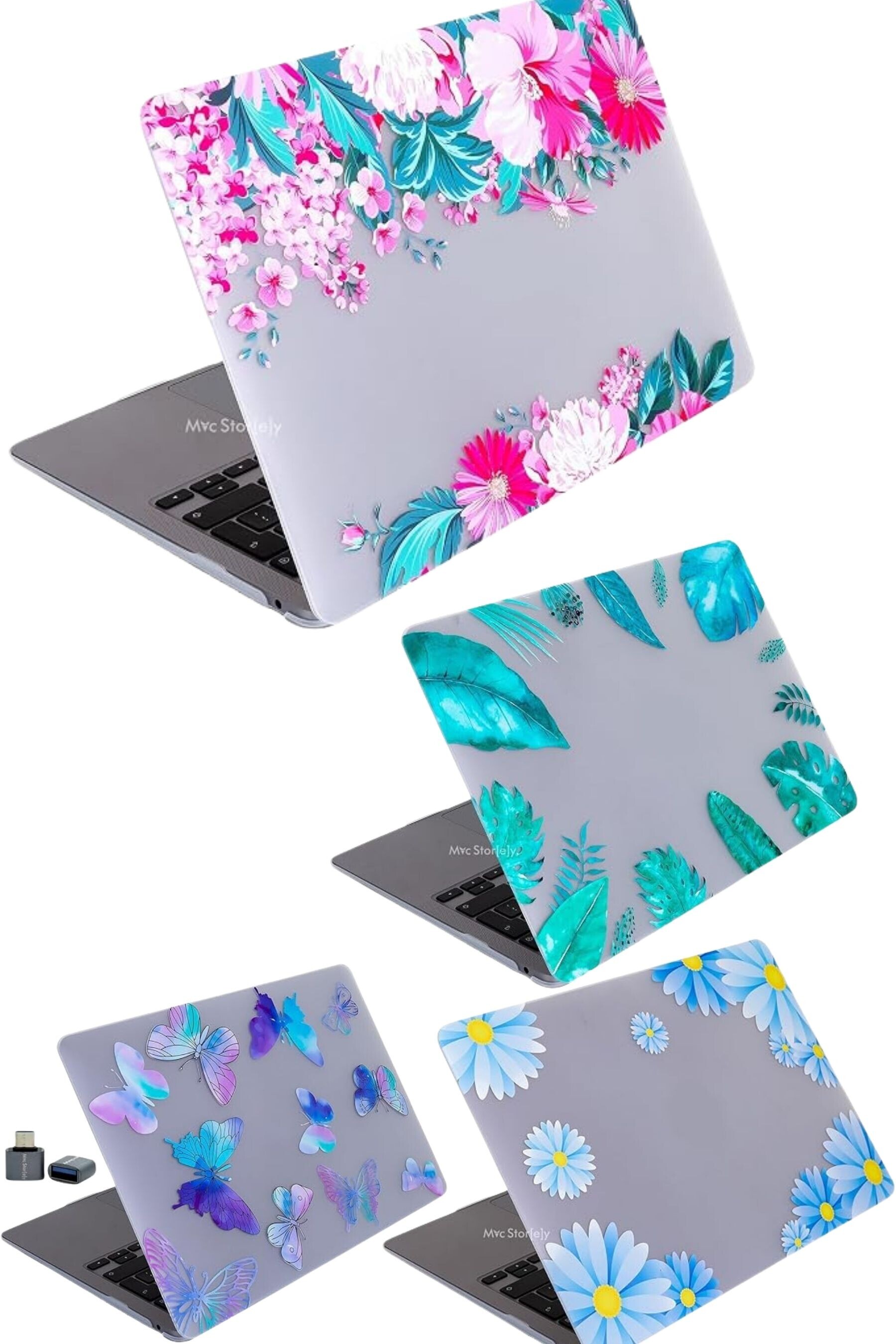 McStorey MacBook Air 13.6 İnç Papatya Desenli Kılıf Sert Kapak Hard Case