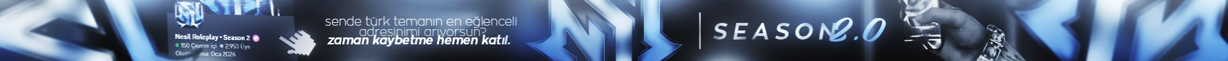 Nesil Roleplay Türk Tema 2. Sezon banner