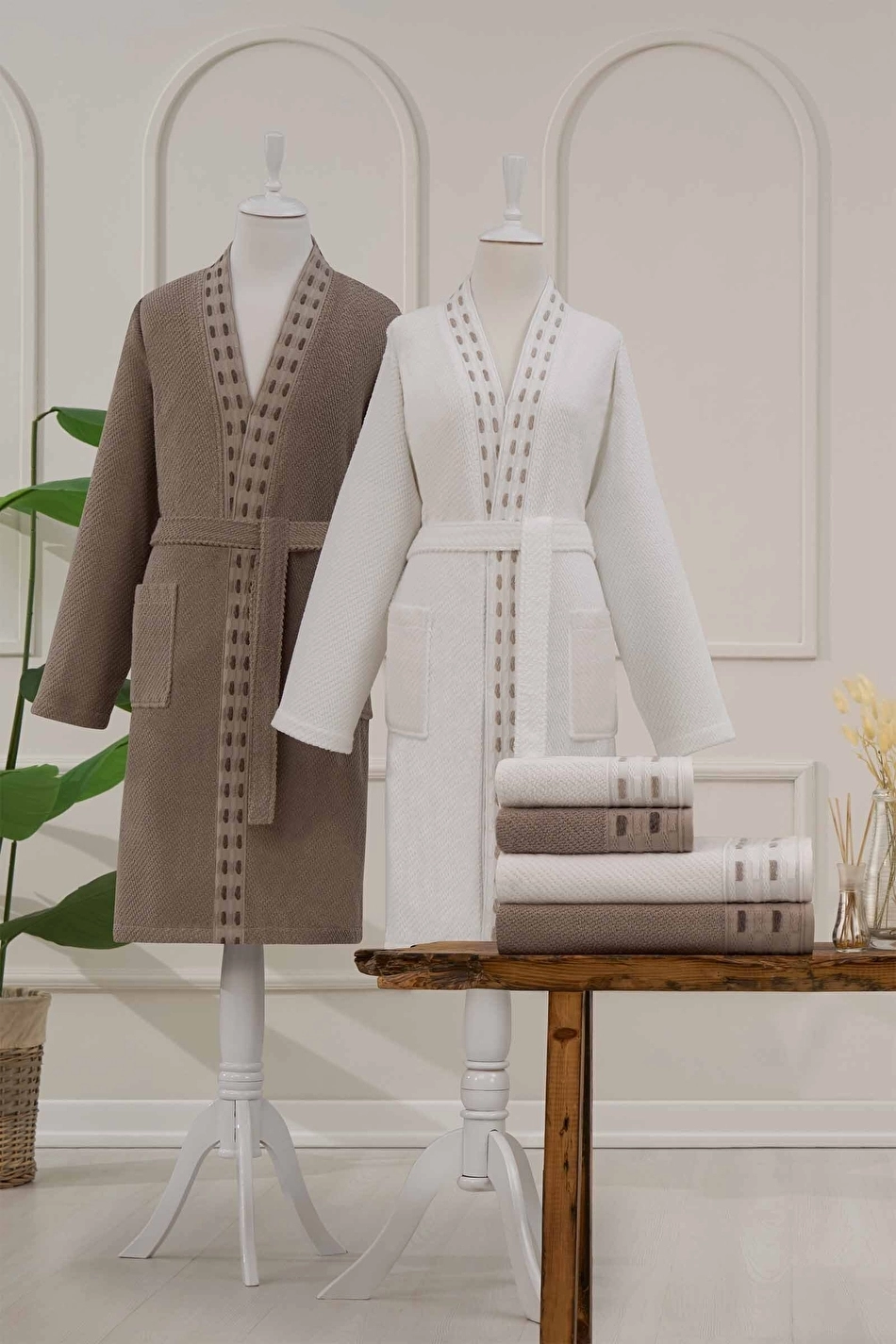 Özdilek Sculpted Aile Seti BEYAZ/BEJ