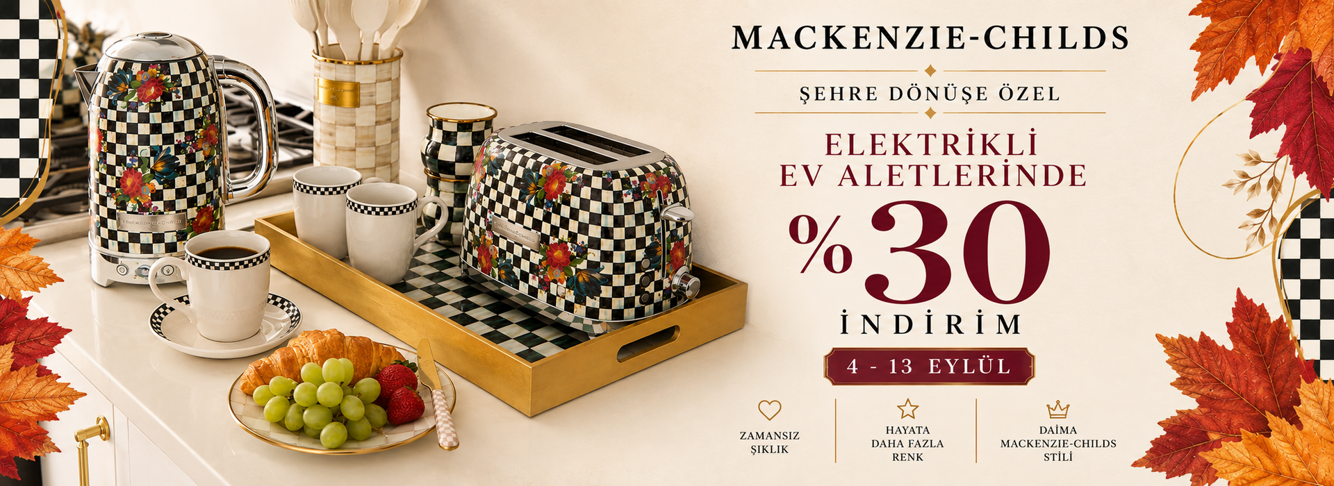 MacKenzie-Childs Elektrikli Ev Aletleri - İlk Kez %30 İndirim
