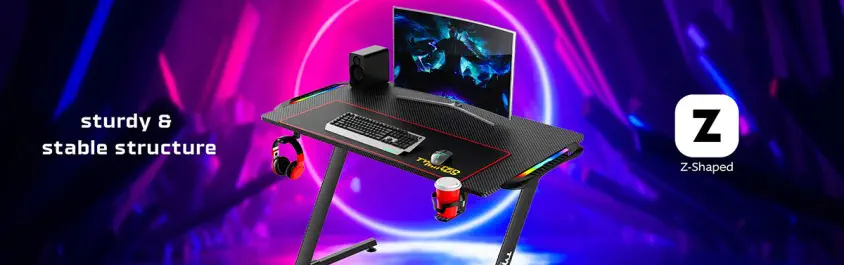 Twisted Minds Z Design Karbon Fiber RGB Gaming Masa