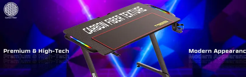 Twisted Minds Z Design Karbon Fiber RGB Gaming Masa