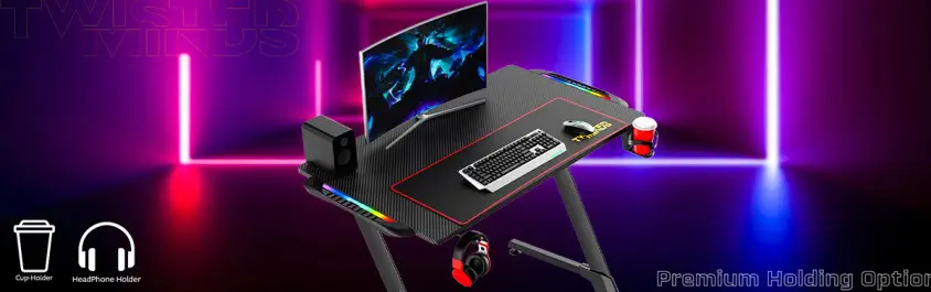 Twisted Minds Z Design Karbon Fiber RGB Gaming Masa
