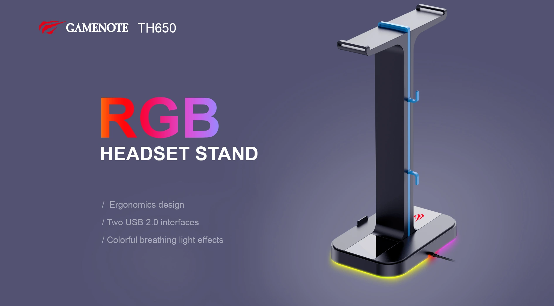 Havit Gamenote TH650 RGB Işıklı Gaming Kulaklık Stant