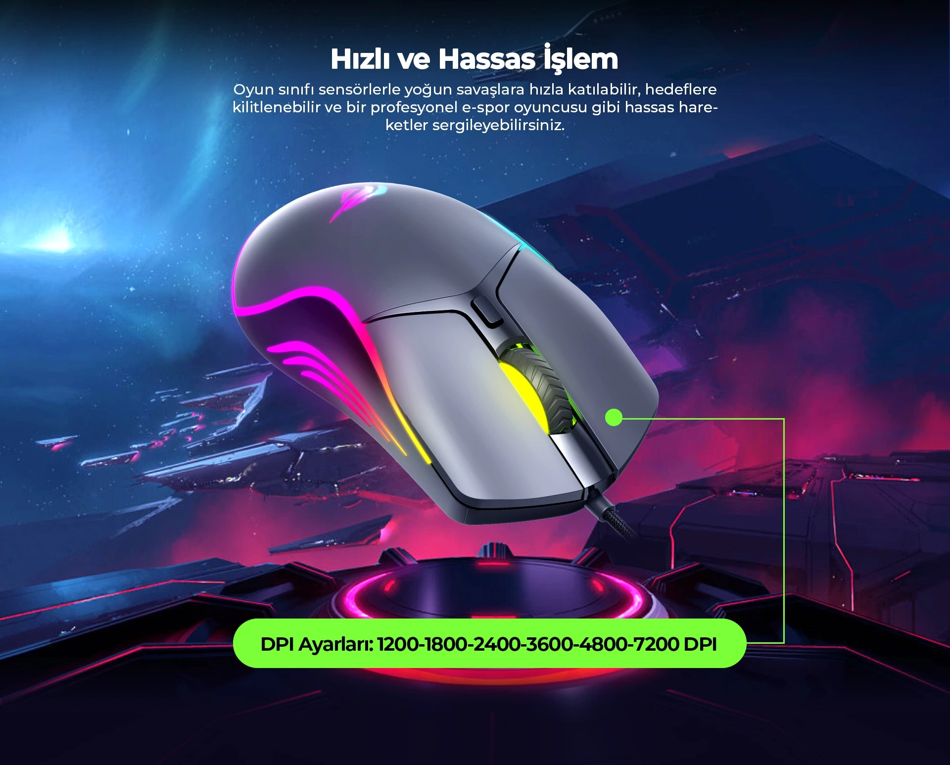 Havit Gamenote MS1029 Makrolu Optik Gaming Mouse