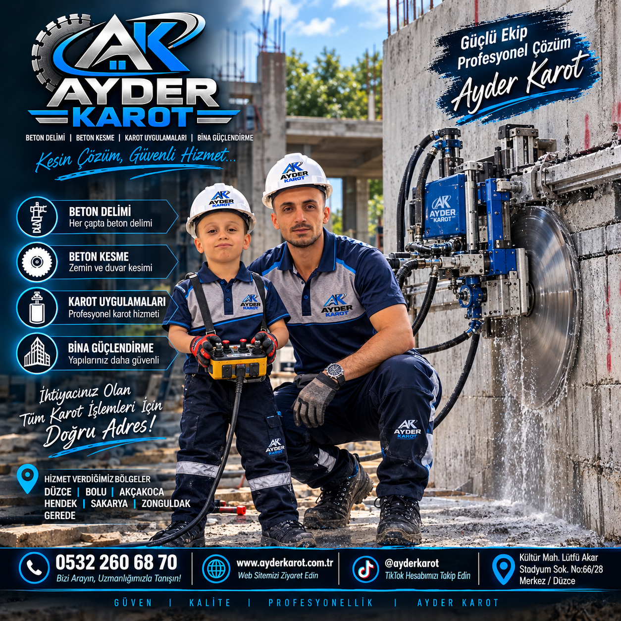 Düzce Hidrolik Beton Kesimi